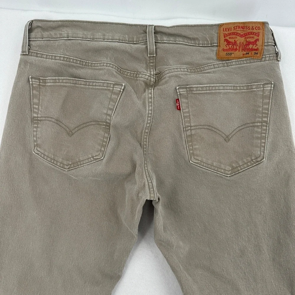 Levi Strauss 511 Slim Fit Khaki Tan  Jeans Work Wear Western Durable Men 34 X 34
